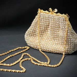 Gold mesh purse